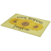 Gute Morgensonne Gelbe Sonnenblume Schneidebrett (Ecke)
