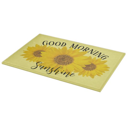 Gute Morgensonne Gelbe Sonnenblume Schneidebrett (Ecke)