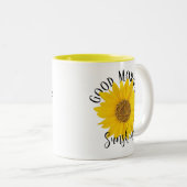 Gute Morgensonne Gelbe Sonnenblume Zweifarbige Tasse (VorderseiteRechts)