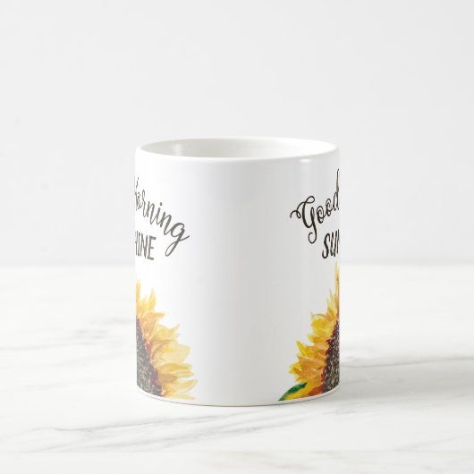Gute Morgensonne Hübsche Sonnenblume Kaffeetasse (Mittel)