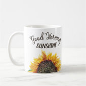 Gute Morgensonne Hübsche Sonnenblume Kaffeetasse (Links)