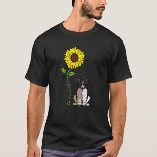 Gute Morgensonne Liebe mein Border Collie Dog T-Shirt (Vorderseite)