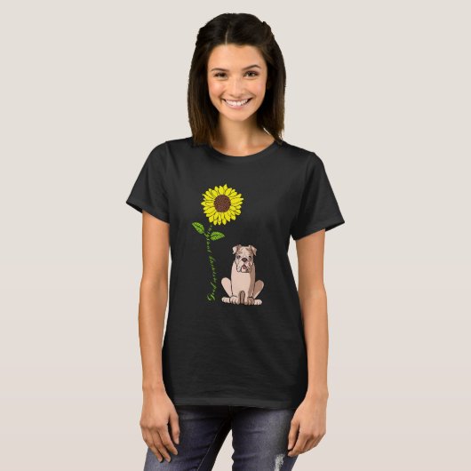 Gute Morgensonne Liebe mein englischer Bulldog Hun T-Shirt (Vorne ganz)