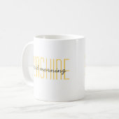 Gute Morgensonne Niedliches Zitat Trendgelb Kaffeetasse (Vorderseite Links)