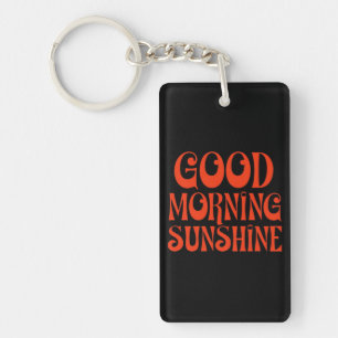 Gute Morgensonne Retrodekor drucken Schlüsselanhänger