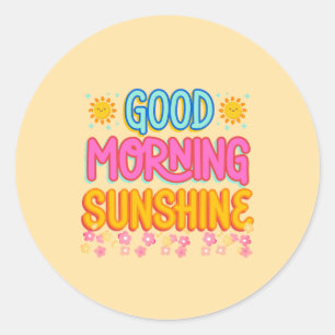 Gute Morgensonne Runder Aufkleber