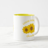 Gute Morgensonne Sonnenblume Tasse Kaffee (VorderseiteRechts)