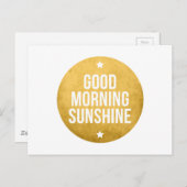 gute Morgensonne, Wortkunst, Textdesign Postkarte (Vorne/Hinten)