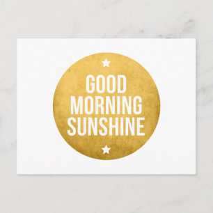 gute Morgensonne, Wortkunst, Textdesign Postkarte