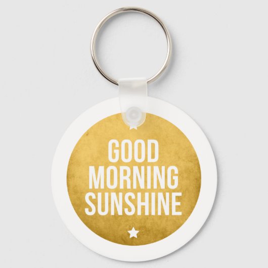 gute Morgensonne, Wortkunst, Textdesign Schlüsselanhänger (Vorderseite)