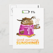 Gute Morgensonnenuhu Postkarte (Vorne/Hinten)