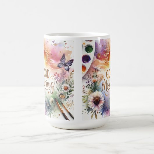 gute Morgenwasserfarbe Kaffeetasse (Mittel)