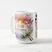 gute Morgenwasserfarbe Kaffeetasse (Vorderseite Links)