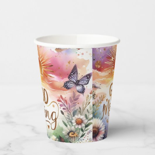 gute Morgenwasserfarbe Pappbecher (Links)