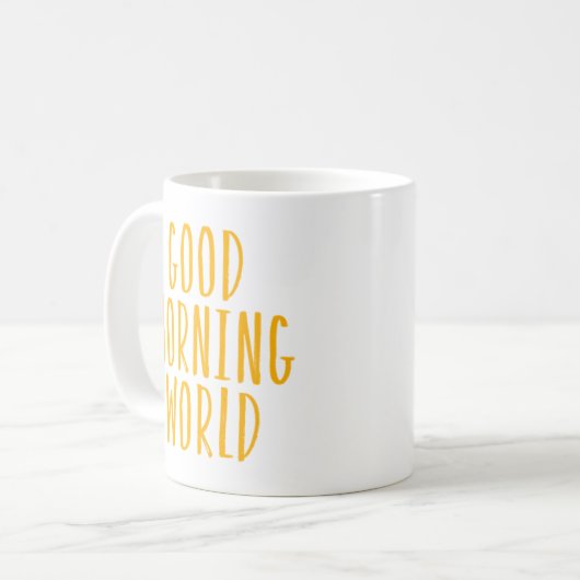 Gute Morgenwelt. Kaffeetasse (Vorderseite Links)