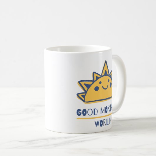 Gute Morgenwelt Kaffeetasse (VorderseiteRechts)