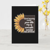 Gute Morgenwelt - sarkastisch Karte (Gelbe Blume)