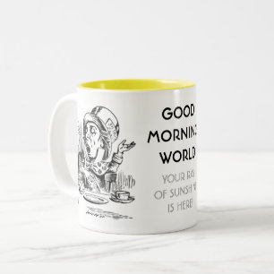 Gute Morgenwelt Zweifarbige Tasse