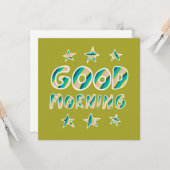 GUTE MORNING Coole Streifen CUSTOM-Karte Karte (Vorderseite/Rückseite Beispiel)