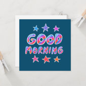 GUTE MORNING Coole Streifen CUSTOM-Karte Karte (Vorderseite/Rückseite Beispiel)