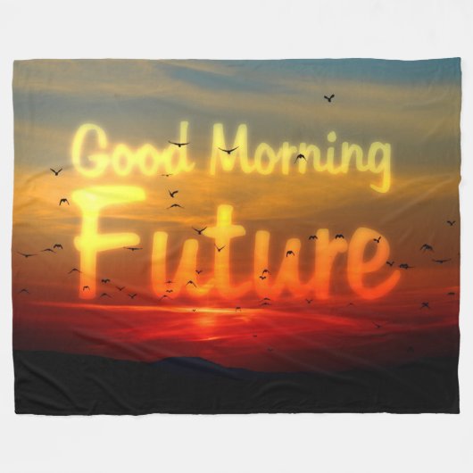 GUTE MORNING KÜNFTIG FLEECEDECKE (Vorderseite (Horizontal))