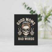 Gute Mütter sagen schlechte Wörter lustig Postkarte (Stehend Vorderseite)