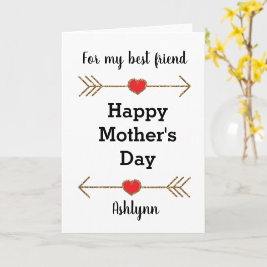 Gute Mutter Tag Beste Freundin Karte (Gelbe Blume)