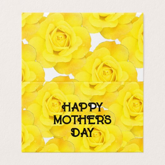 Gute Muttertagsbotschaft Gelbe Blüte (Außenseite Aufgefaltet)