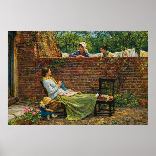 Gute Nachbarn von John William Waterhouse Poster (Vorne)