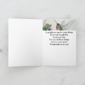 Gute Nachbarschaft Vielen Dank Hummingbird Garden Karte (Innenseite)
