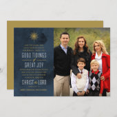 Gute Nachricht von großer Freude Feiertagskarte (Vorne/Hinten)