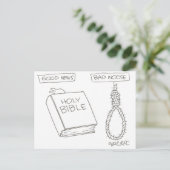 Gute Nachrichten! (Bibel) Bad Noose (Handmenschenk Postkarte (Stehend Vorderseite)