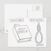 Gute Nachrichten! (Bibel) Bad Noose (Handmenschenk Postkarte (Vorne/Hinten)