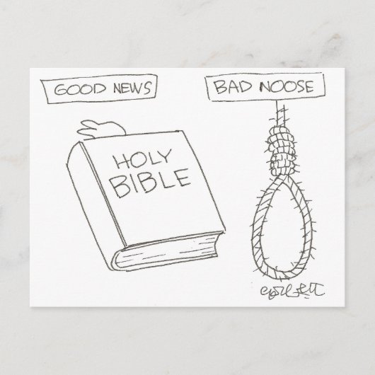 Gute Nachrichten! (Bibel) Bad Noose (Handmenschenk Postkarte (Vorderseite)