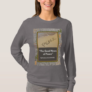 Gute Nachrichten für den Frieden - Dunkler, langer T-Shirt