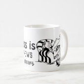 Gute Nachrichten, gute Stimmung: Glück definiert Kaffeetasse (VorderseiteRechts)