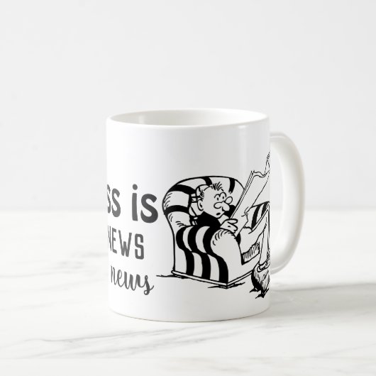 Gute Nachrichten, gute Stimmung: Glück definiert Kaffeetasse (VorderseiteRechts)