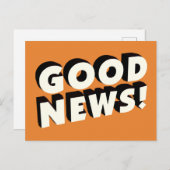 Gute Nachrichten! Postkarte (Vorne/Hinten)