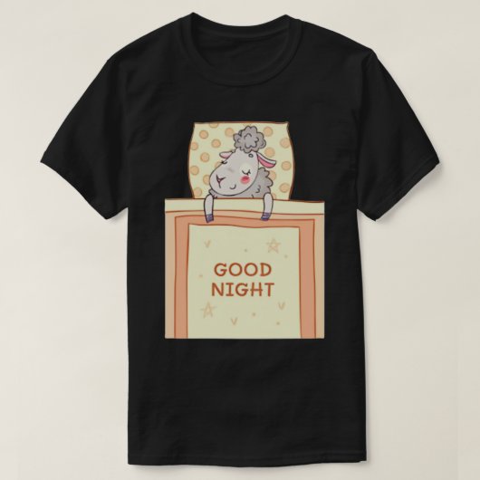 Gute Nacht Baby Schafe T-Shirt (Design vorne)