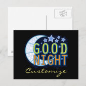 Gute Nacht Crescent Moon Thunder_Cove Postkarte (Vorne/Hinten)