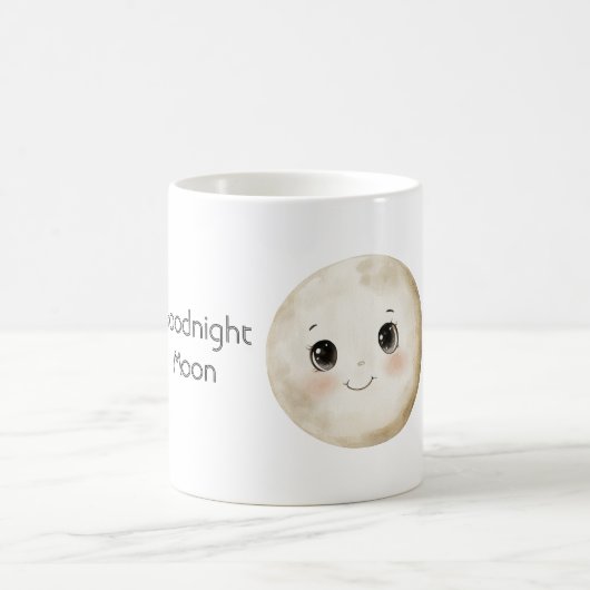 Gute Nacht Glücklicher Mond Kaffeetasse (Mittel)