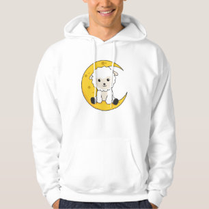 Gute Nacht gute Schaf-Moon-Zahl süße Tiere Hoodie