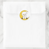 Gute Nacht gute Schaf-Moon-Zahl süße Tiere Runder Aufkleber (Tasche)