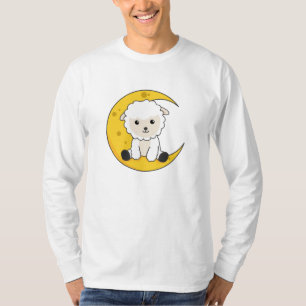 Gute Nacht gute Schaf-Moon-Zahl süße Tiere T-Shirt