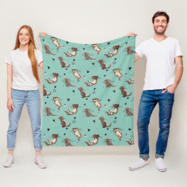 Gute Nacht mein niedlicher Otter! Fleecedecke