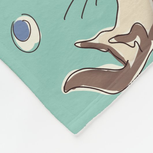 Gute Nacht mein niedlicher Otter! Fleecedecke (Ecke)