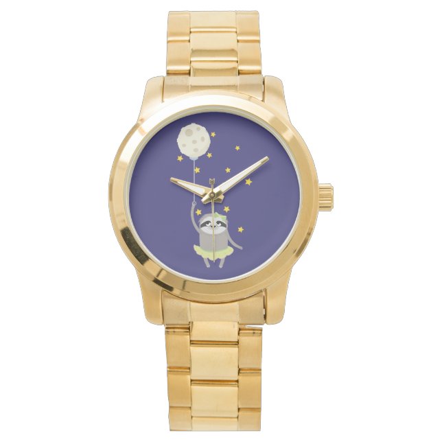 Gute Nacht mit dem Mond Armbanduhr (Vorderseite)