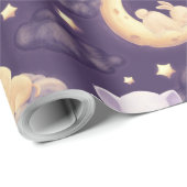 Gute Nacht mit Niedlichem Baby Geschenkpapier (Rolleneckpunkt)