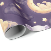 Gute Nacht mit Niedlichem Baby Geschenkpapier (Rolleneckpunkt)