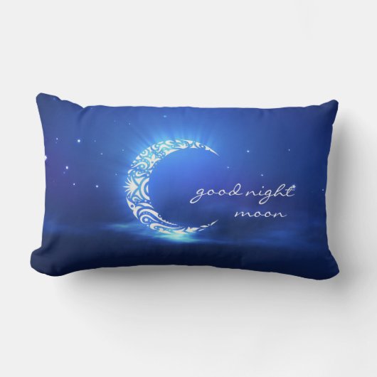 Gute Nacht Mond-u. des Stern-Kindes Lendenkissen (Vorderseite)